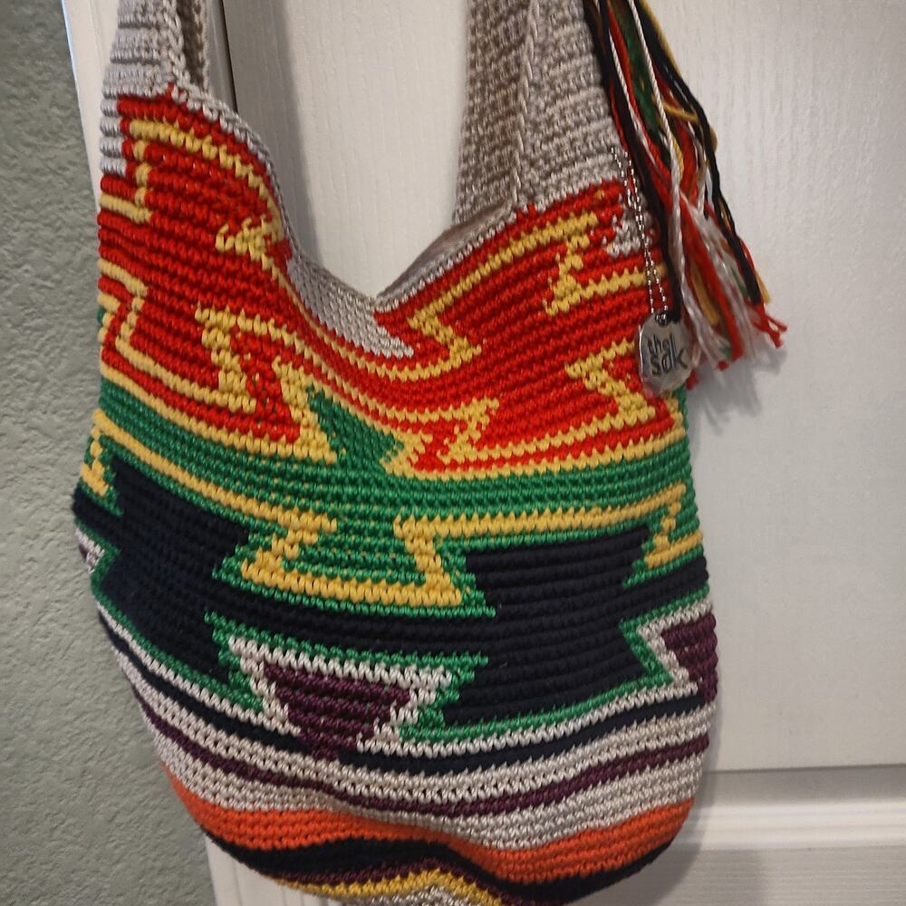 The Sak Womens Hand Crocheted Bag Multiple Multi Color - Picture 4 of 11